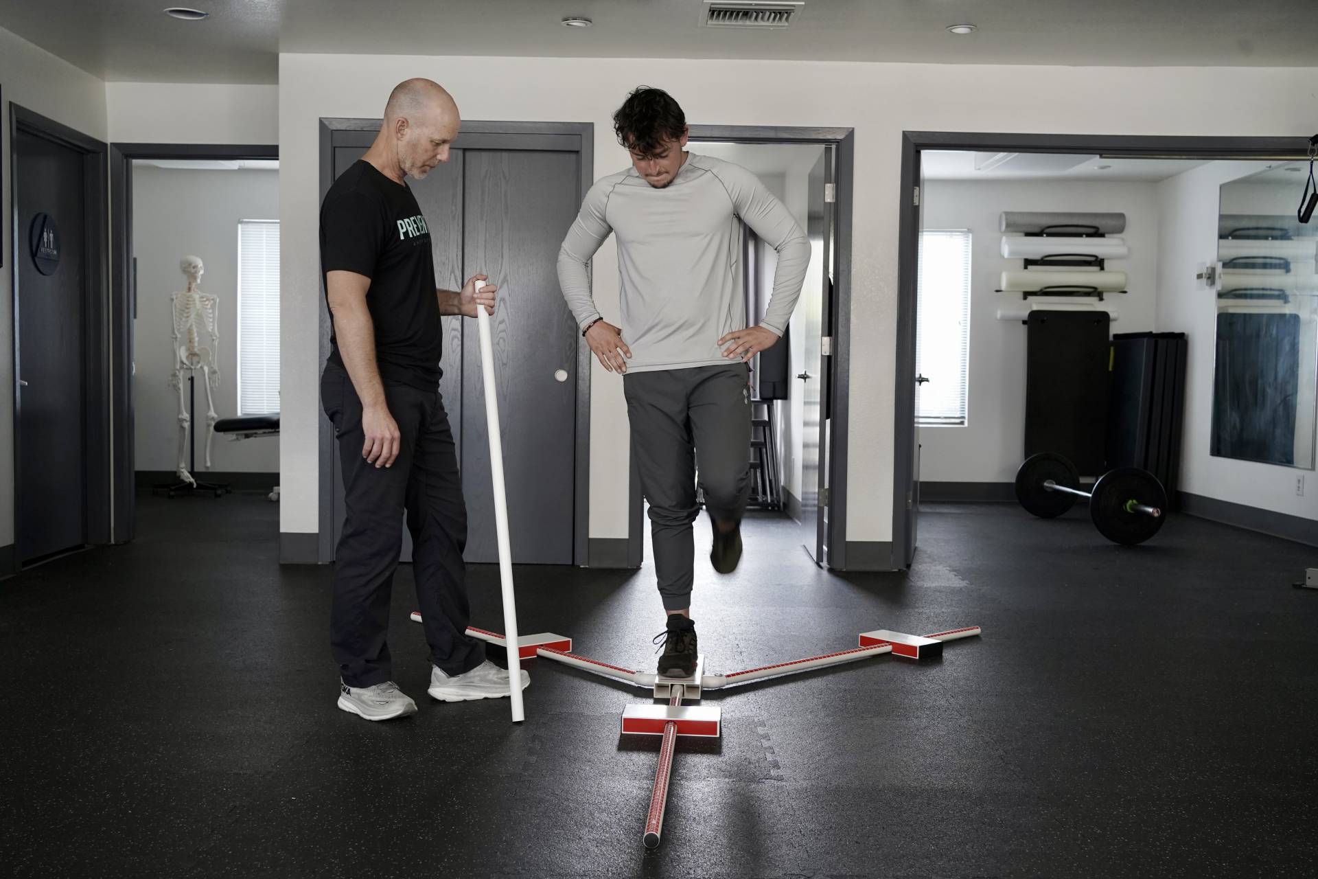 Sports performance training evaluation with Y Balance Test at PreventPT, helping athletes improve strength, stability, balance, and injury resilience.